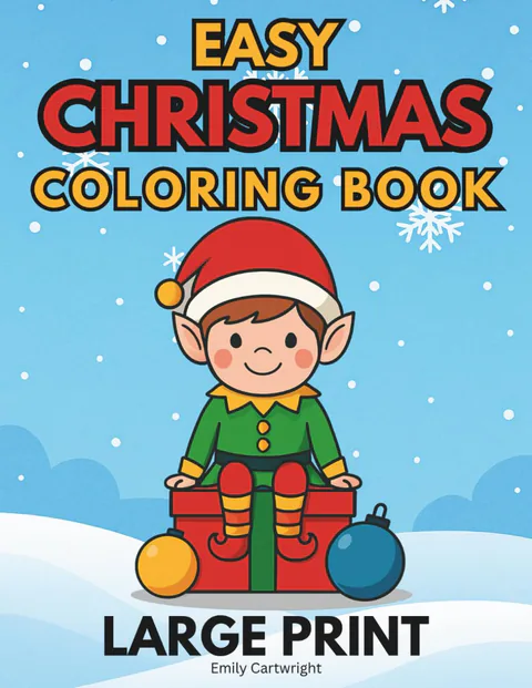 Easy Christmas Coloring Book cover